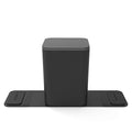 Mini Car Trash Can with Press Lid, Leakproof One-Piece Design, ABS Plastic Garbage Bin with Stainless Steel Spring for Auto Interior (Black)