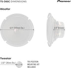 D-Series TS-D65C 6.5” 2-Way Speakers (Pair) – 270W Max, Crisp Highs + Clear Vocals, Ideal Factory Upgrade, Add an Amplifier for Even Better Performance