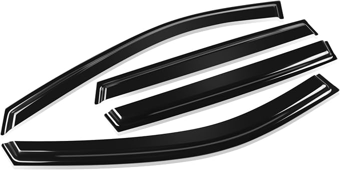 4Pcs Tape-On Window Visor Rain Guard Compatible with 2014-2020 Nissan Rogue, Rain Shields Vent Shade Wind Deflector, Acrylic