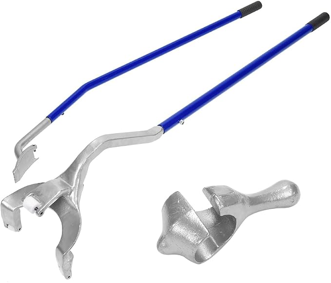 Tire Mount Demount Tool Kit Steel Manual Tire Changer w/Bead Keeper, Tubeless Truck Bead Breaker, 17.5''-24'', Assembly Tool Equipped, Blue