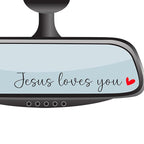 4 x Jesus Loves You Rearview Mirror Decal,Car Stickers For Women,Automotive Rear View Mirror Sticker,Jesus Car Window Decal,Vanity Mirror Decal,Car Accessory Interior,Water Bottle Tumblers Sticker