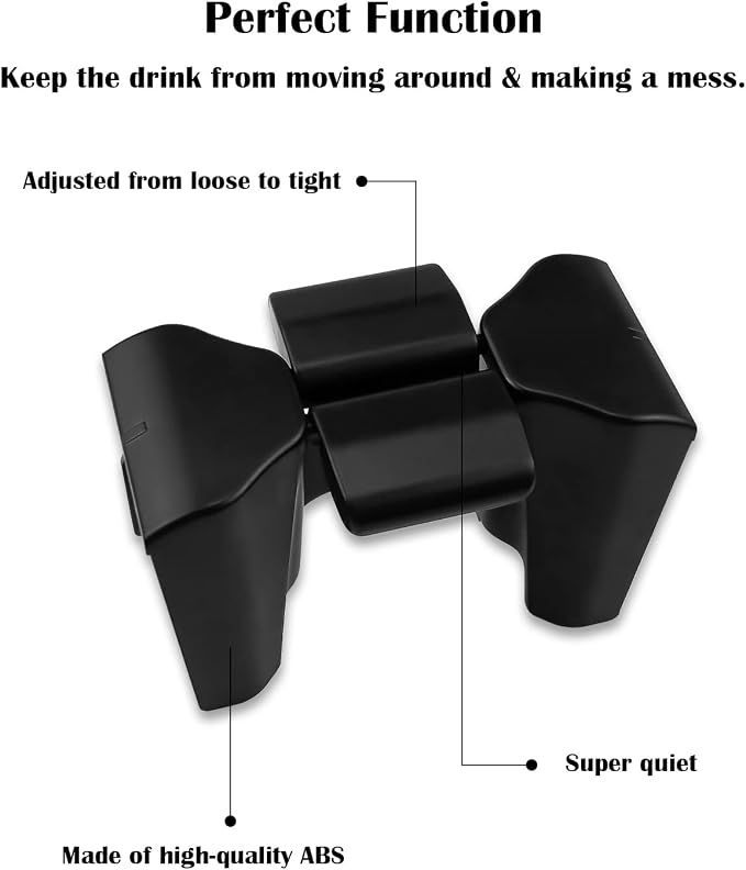 Cup Holder Insert Fit for Toyota Highlander 2002-2007 Adjustable Center Console Cup Holder Divider Replace 55604-48020 Black