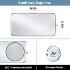 Windshield Sun Shade, Foldable Car Window Shades, 280T Visor Shade