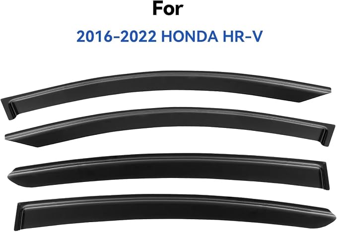 Window Visors Rain Guards for 2016-2022 Honda HRV, Out-Channel Window Vent Wind Deflectors Visors Shades for 16-22 HR-V