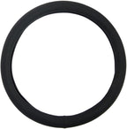 Ergonomic Soft Grip Steering Wheel Cover - Sporty Leather Grip for Standard Size Wheels 14.5-15 inch Black