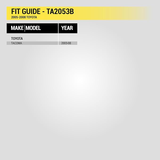 TA2053B Double DIN Radio Install Dash Kit Compatible with Select 2005-2008 Toyota Tacoma - Aftermarket Car Stereo Installation Kit - See Fit Guide in Images to Verify Vehicle Compatibility