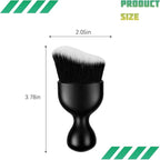 Car Interior Detailing Brush, Curved Soft Bristles Vehicle Removal Dust Collectors, Scratch-Free Automotive Cleaning Tool Accessories, Universal for Truck SUV Sedan (Black/White)