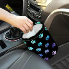 Portable Reusable Waterproof Car Trash Bin, Multipurpose Vehicle Organizer, Road Trip Essentials (Dog paw 3)
