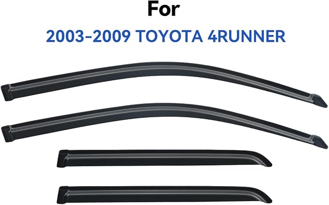 Window Visors Rain Guards Shield for 2003-2009 Toyota 4Runner, Out-Channel Window Vent Wind Deflectors Visors Shades for 03 04 05 06 07 08 09 4Runner