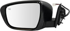 Power Heated Side Mirror Set Driver & Passenger Smooth Black Paint to Match Chrome Base Compatible with 2014-2016 Nissan Rogue NI1320285 NI1321285