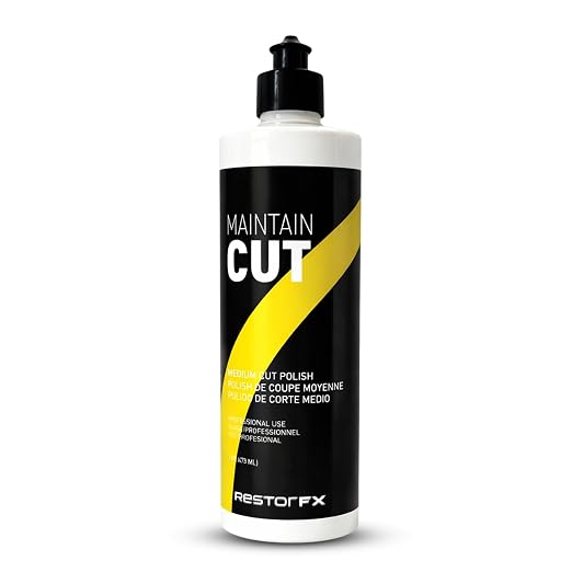 Maintain Cut Medium Cut Polish 16 oz - Light-Abrasive Compound for Minor Scratches and Swirl Marks - Paint Correction Polish for Delicate Car Finishes - for Wool Pad, Foam Pad or Hand Use