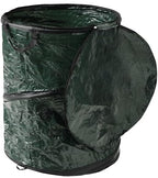 Collapsible Trash Can - Pop Up 44-Gallon Outdoor Portable Garbage Bag Holder with Zippered Lid - Recycle Bin for Camping or Parties by (Green)
