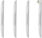 4Pcs Universal Car Door Edge Guards，Silicone Car Bumper Body Protector Trim Guard Auto Rearview Mirror Anti Collision Protector(White)