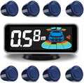 Car Parking Sensors Kit Reverse Radar parktronic System Auto Electronics Vehicle Back Assistant Reverse 8 Sensor (Dark Blue)