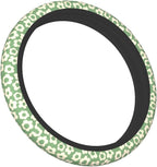 Vintage Groovy Flowers Steering Wheel Cover Cute Universal 15 Inch Car Accessories Protector for Women
