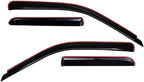 In-Channel Rain Guards, Fits 2001-2007 Chevrolet Silverado & GMC Sierra 1500 (HD), 2500 (HD), 3500, Crew Cab; 2002-2006 Chevrolet Avalanche & Suburban, Cadillac Escalade EXT, GMC Yukon XL, Smoke, 4Pcs
