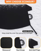 Car Snow Cover Compatible for Infiniti QX50 QX55 | Windshield Cover for Ice and Snow with S-Hook Straps | Heavy-Duty 600D Oxford Winter Car Cover, Waterproof & Anti-Slip