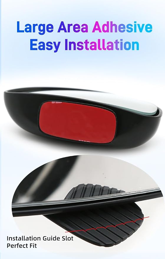 Blind Spot Mirror for Car, Stick-On Blind Side Mirror for Cars, SUVs & Trucks, Adjustable HD Glass Convex Wide-Angle Blindspot Mirrors