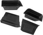 4PCS Door Grab Tray Door Organizer Compatible with Ford Explorer 2020 2021 2022 2023 2024 2025 Armrest Phone Container Handle Insert ABS Tray Storage Box Glove Pallet
