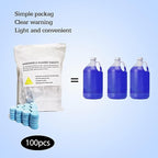 100 Pcs Atuo Windshield Washer Tablets,Windshield Wiper Fluid,1 Pack Makes 105 Gallons,1 Piece Makes 1.05 Gallons(Winter: Use With De-icer or Methanol)