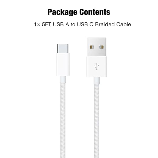 iPhone 15/16/16E/17/17E USB A to USB C Woven Cable for iPhone 17 15 16 Pro Max, 15/16 Plus, iPad 10th Gen,iPad Pro 12.9/11,iPad Air 5th/4th Gen,Mini 6th Type-c Charger Cord,Car CarPlay Charging Cable