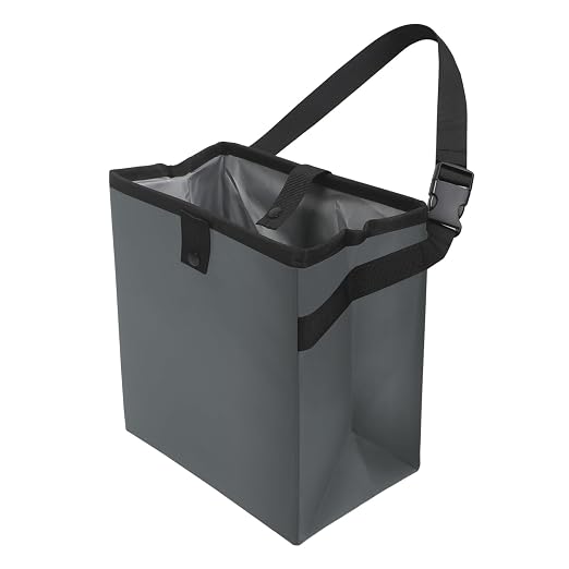 Car Trash Can, Leak-Proof Waterproof Trash Bin Collapsible Portable Auto Garbage Bag Large Capacity Trashcan Storage Bag Multipurpose Car Organizer Hanging (Gray)