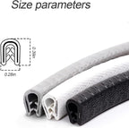 Car Door Edge Guards, 16Ft Universal Rubber Seal Protector U Shape Edge Trim Car Door Edge Protection for Most Car, Aluminum Boat Edge Guards (Gray/16FT)
