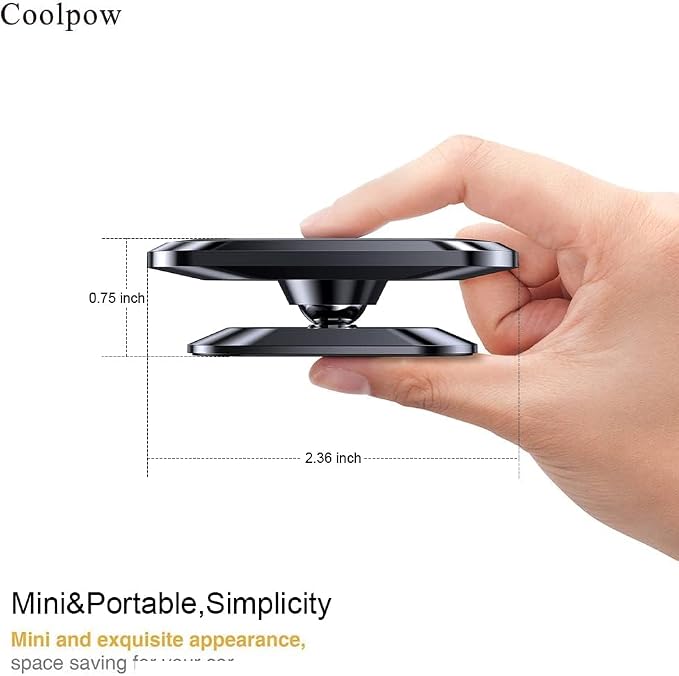 2 Pieces Car Magnetic Phone Holder for Nissan Juke F15 F16 2010-2021 2022 2023, Sturdy Metal Material with 360 Degree Rotation and Upgraded Adhesive Base