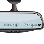4xDrive Safe,I Love You Rearview Mirror Decal,Cute Car Decal For Women,Rear View Mirror Sticker,Car Mirror Sticker Decal,Car Window Decal,Car Accessory Interior,Car Decor Accessories For Women