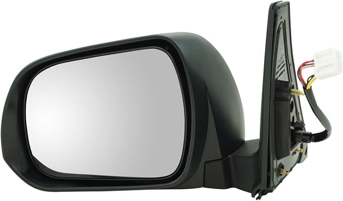 2 Piece Driver and Passenger Side Mirror Assembly Set Electric Adjustment Heated No Memory Puddle Light Black Compatible with 2010-2013 Toyota 4Runner TO1320263 TO1321263