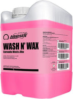 WASH N' WAX with Carnauba 5 gallons - Cleans & Shines in One Step | Works with Foam Cannon, Foam Gun, Bucket Washes, Pressure Washer | Carnauba Wax Protection for Cars
