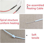 12V Pre-Assembled Silicon Rubber Heating Wire for DIY Steering Wheel Heater, Self-Made Warmer, Seat Heater (19.6ft)