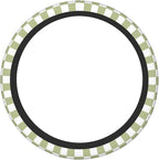 Green White Checkered Car Steering Wheel Cover