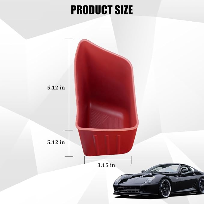 Car Trash Can, Silicone Portable Vehicle Side Door Garbage Container Trash Bin, Multifunctional Auto Interior Dustbin Garbage Can Storage Organizer, Universal Fit (Right/Red)