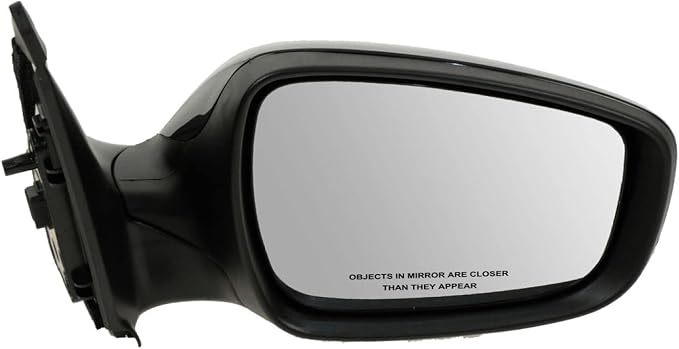 Passenger Side Power Heated Mirror Paint to Match Smooth Black Compatible with 2012-2016 Hyundai Accent HY1321186