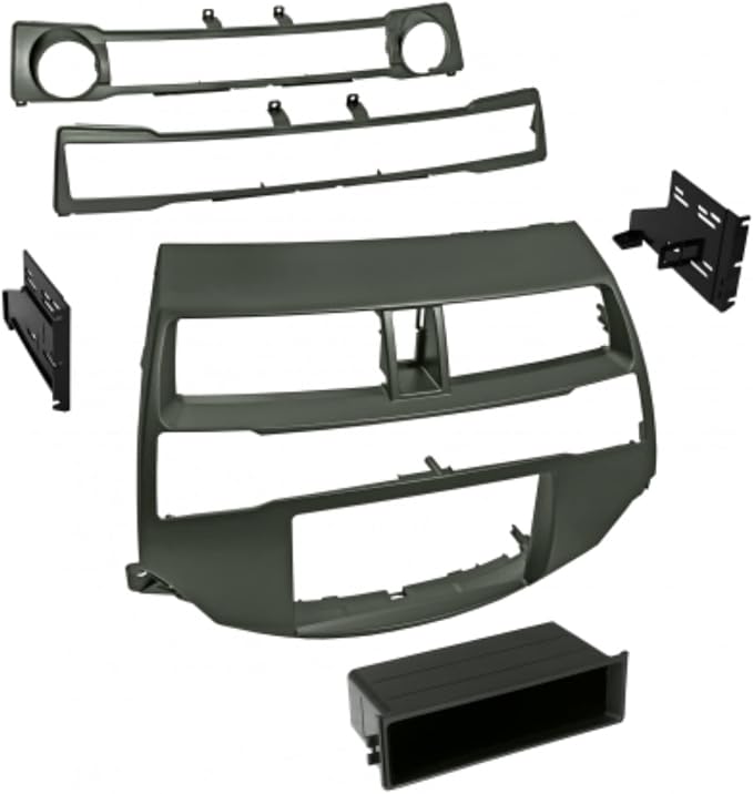 American International Honda Accord (2008-2012) Double DIN or Single ISO with Pocket Radio Installation Dash Kit, Car Audio Wiring Harness & Antenna Adapter Included, Metallic Taupe