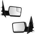 2 Piece Driver and Passenger Side Mirror Assembly Set Electric Adjustment Non-Heated No Memory Textured Compatible with 2004-2014 Ford F150 FO1320233 FO1320348 FO1320408 FO1321233 FO1321348