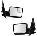 2 Piece Driver and Passenger Side Mirror Assembly Set Electric Adjustment Non-Heated No Memory Textured Compatible with 2004-2014 Ford F150 FO1320233 FO1320348 FO1320408 FO1321233 FO1321348