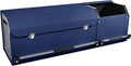 Car Trunk Organizer, Leather Trunk Organizer for SUV with Lid and Sturdy Handle Collapsible Adjustable Storage (Blue, 41 x 11.4 x 12.2in)