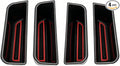 4pcs Door Side Storage Box Compatible with Ford Fusion 2013 2014 2015 2016 2017 2018 2019 2020 Armrest Phone Container Door Organizer Handle Pocket ABS Tray Insert Glove Pallet