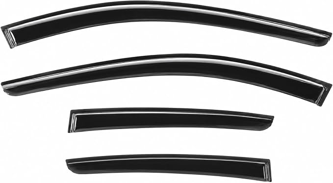 2018-2023 Tape-On Side Window Deflector Visors for Subaru Crosstrek & for Subaru Impreza Hatchback 2017-2023 Smoke Tinted Rain Guards