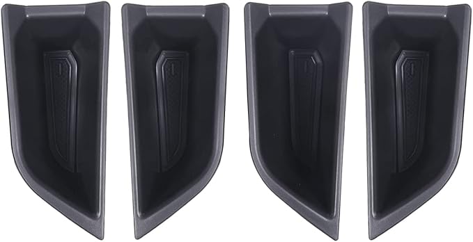 Front Rear Door Side Storage Box Compatible with Audi Q4 E-Tron 2022 2023 2024 2025, 4PCS Car Door Side Armrest Grab Handle Groove Storage Organizer Tray Pocket Slot Mat Insert Accessories