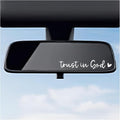2PCS Trust in God Rearview Mirror Decals, Automotive Vinyl Rear View Mirror Decorative Stickers, Waterproof Trust in God Stickers for Car Truck Laptop, Car Accessories (White)