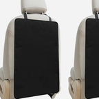 3pcs Car Seat Kick Mats Backseat Protector, Waterproof Scratch Protection Back Kick Mat Organizer, Black Sturdy Seatback Cover for Family Travel