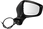 Passenger Side Mirror Assembly Power Heated Turn Signal Foldaway Smooth Black Paint to Match Compatible with 2017-2020 Mazda 6