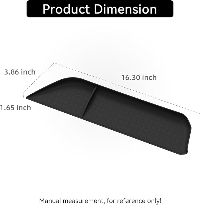 co-Pilot's Dashboard Organizer for Toyota RAV4 2026 Central Control Dashboard TPE Storage Box Interior Auto Accessories Black