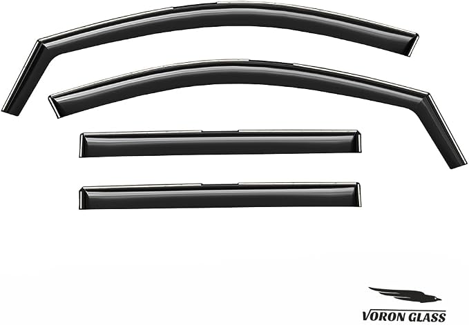 Voron Glass in-Channel Extra Durable Rain Guards for GMC Acadia 2024-2026, Window Deflectors, Vent Window Visors, 4 Pieces - 200819