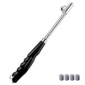 Tire Pressure Gauge - Silver Dual Head Air gauges with PVC Handle, 10-150 PSI/10 Bar Dual Scale, 13.3" Extended for Car,Semi Trucks and Motorcycles,Analog Tire Pressure Checker in Dually Tires