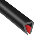 Rubber Edge Trim, Flexible Baby Proof Edge Protector, 5/16"(8.0mm) U Channel Edge Trim, Self-Adhesive Edge Guards for Plywood, Glass, Flexi-Glass, 20Ft, Black