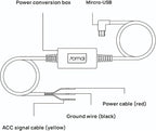 Micro USB Hardwire Kit UP02 for Dash Cams, 10ft, 12V-30V to 5V/2.4A, Low Voltage Protection 11.8V, 24 Hour Parking Surveillance Power Supply for A800S-1 Car Cameras